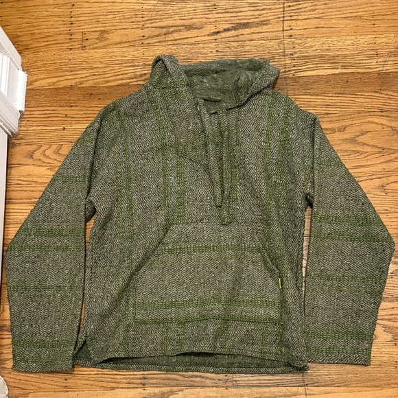Men's Green Hooded Sweatshirt “Drug Rug” - Picture 2 of 9